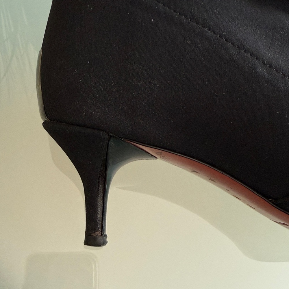 Donald J Pliner Boots Made in Italy Couture Black Kitten Heel Boots size 9 - Picture 3 of 12